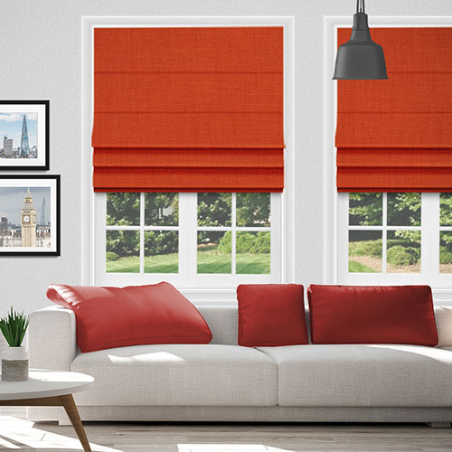Linaria Tangerine Lifestyle Roman blinds