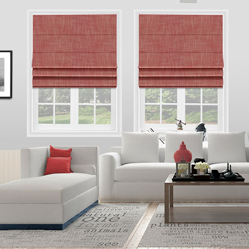Novara Red Lifestyle Roman blinds