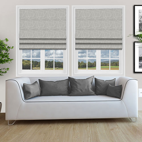 Perspective Silver Lifestyle Roman blinds