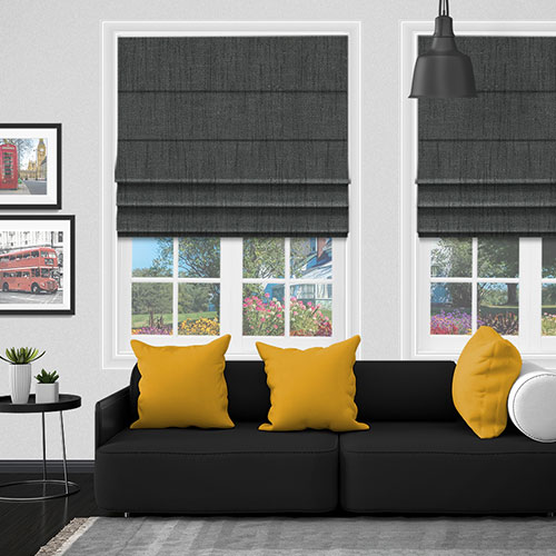 Newcombe Charcoal Lifestyle Roman blinds