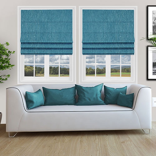 Rise Peacock Lifestyle Roman blinds