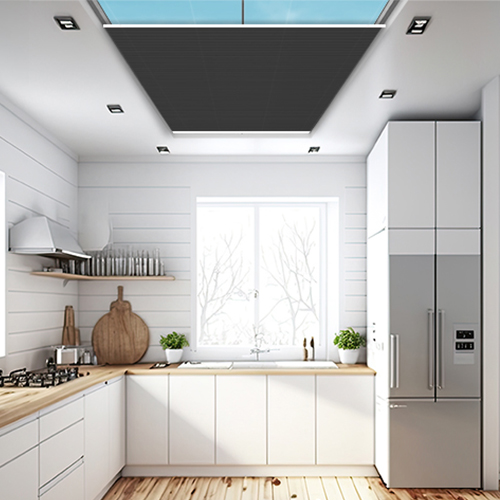Blackout Elan Carbon Duette Lifestyle Roof Blinds