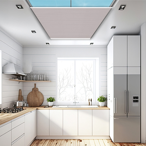 Blackout Elan Muted Iris Duette Lifestyle Roof Blinds