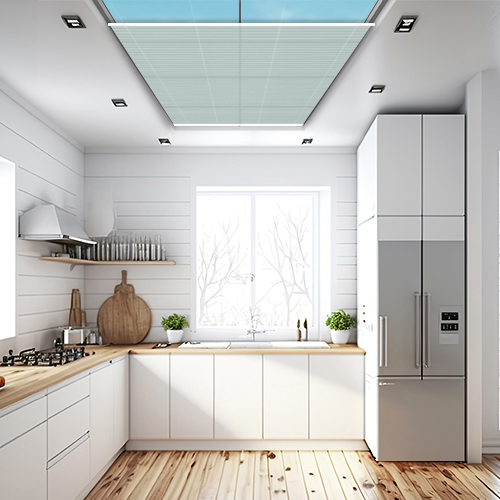 Elan Cameo Blue Duette Lifestyle Roof Blinds