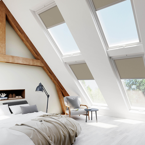 Skylight Tan Brown Lifestyle Blinds4UK for VELUX Blinds