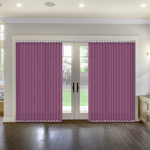 Thermal Aubergine Vertical Lifestyle Thermal Blinds