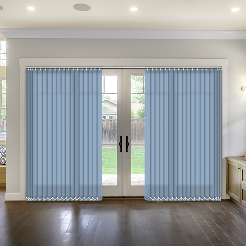 Thermal Blue Vertical Lifestyle Thermal Blinds