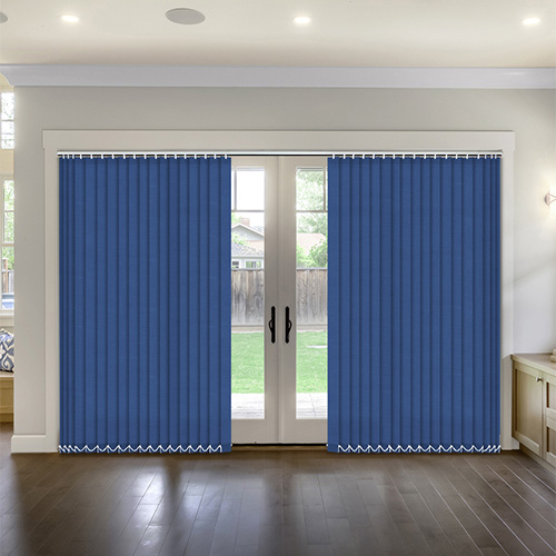 Thermal Dark Blue Vertical Lifestyle Thermal Blinds
