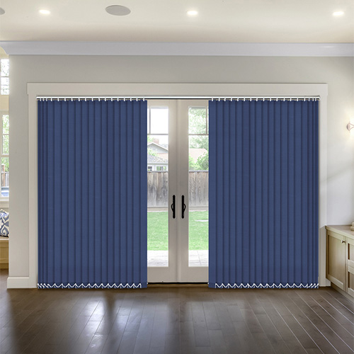 Thermal Navy Vertical Lifestyle Thermal Blinds