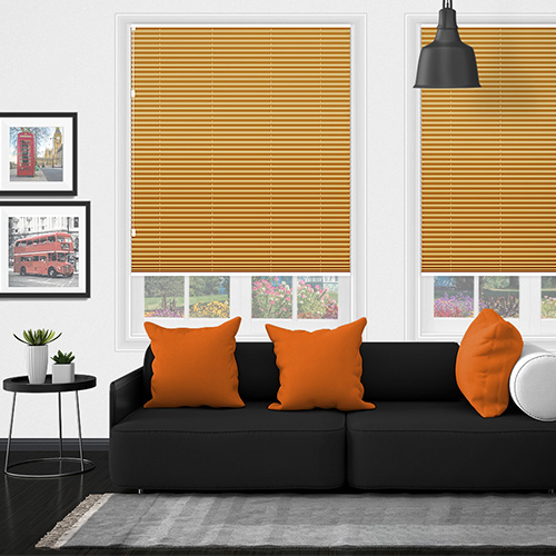 Blenheim Ochre Pleated Lifestyle Thermal Blinds