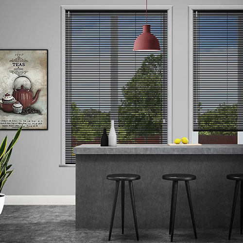 Black Gloss 25mm Aluminium Lifestyle Venetian blinds