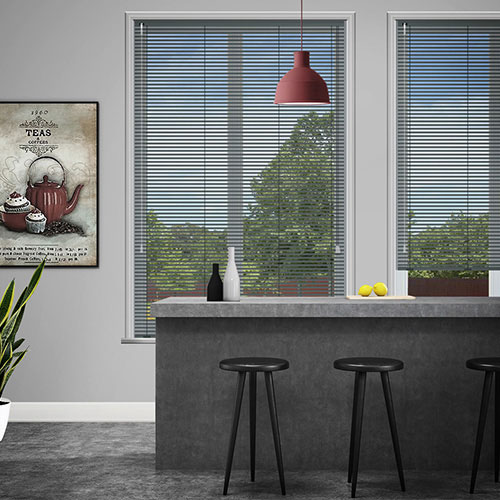 Silver 25mm Aluminium Lifestyle Venetian blinds
