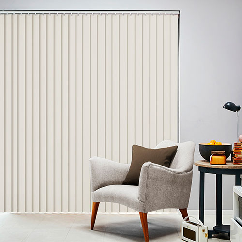 Carerra Cream Rigid PVC Lifestyle Vertical blinds