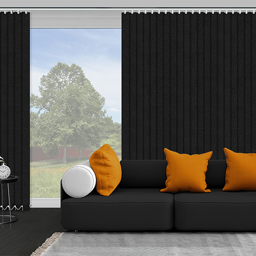 Glimpse Noir 89mm Lifestyle Vertical blinds