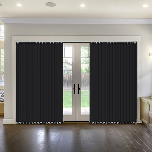 Polaris Black Blockout Lifestyle Vertical blinds