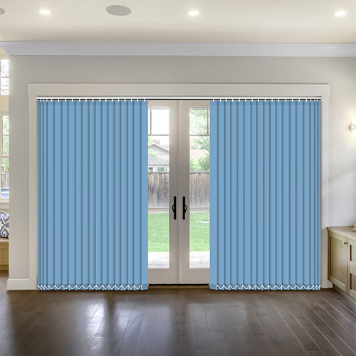Polaris Ocean Blue Blockout Lifestyle Vertical blinds