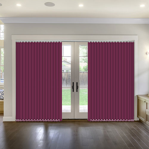 Polaris Raspberry Blockout Lifestyle Vertical blinds