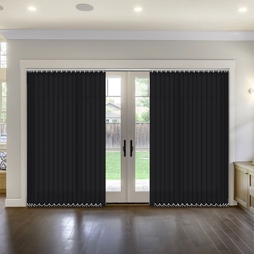 Polaris Black Dimout Lifestyle Vertical blinds