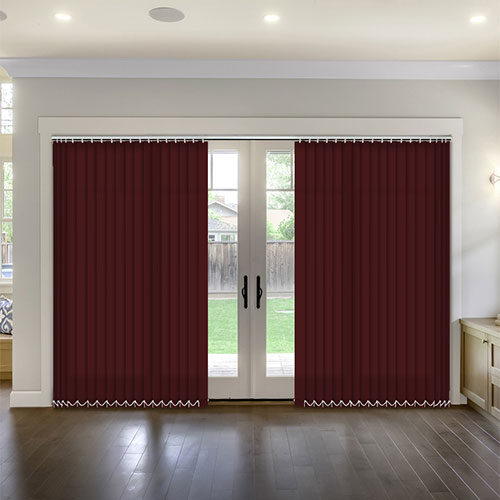 Polaris Burgundy Dimout Lifestyle Vertical blinds