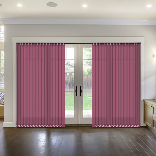 Polaris Cassis Pink Dimout Lifestyle Vertical blinds