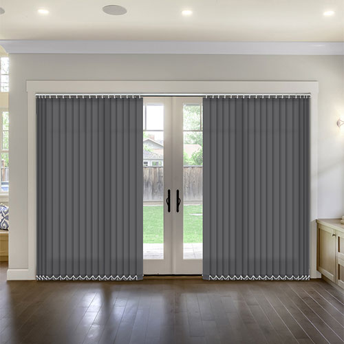 Polaris Charcoal Dimout Lifestyle Vertical blinds