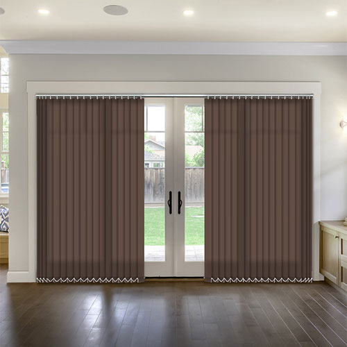 Polaris Chocolate Dimout Lifestyle Vertical blinds
