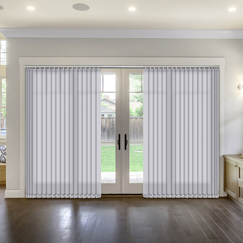 Polaris Clear White Dimout Lifestyle Vertical blinds