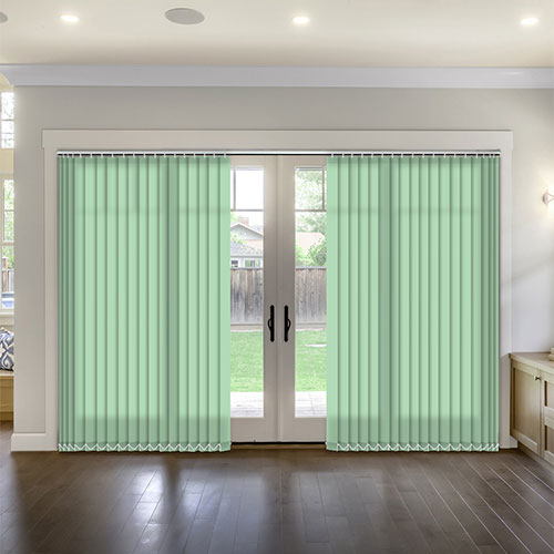 Polaris Cool Mint Dimout Lifestyle Vertical blinds