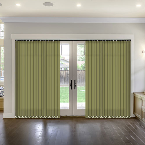 Polaris Green Dimout Lifestyle Vertical blinds