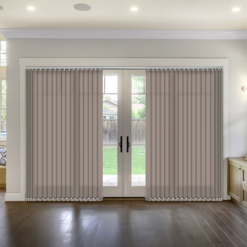 Polaris Oatmeal Dimout Lifestyle Vertical blinds