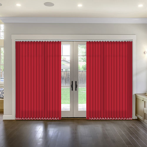 Polaris Red Dimout Lifestyle Vertical blinds