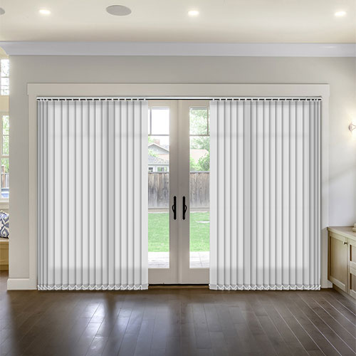 Polaris White Dimout Lifestyle Vertical blinds
