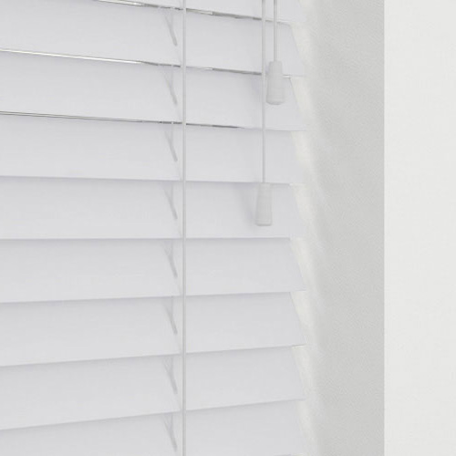 Cool White Fauxwood Lifestyle Wooden blinds