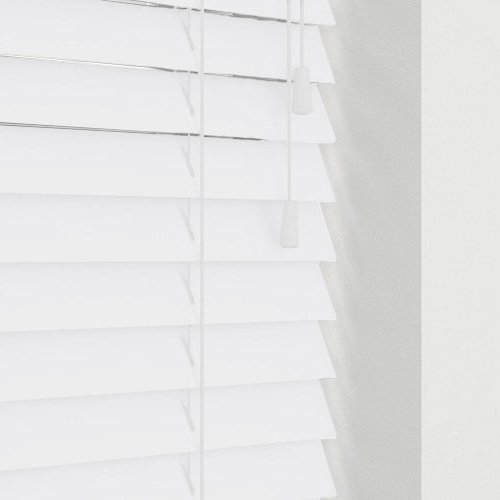 High Shine White Lifestyle Wooden blinds