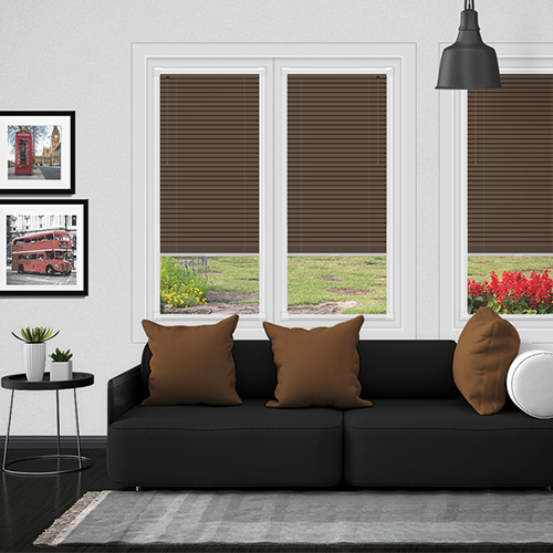 No Drill Auburn 25mm Perfect Fit Lifestyle Wooden blinds