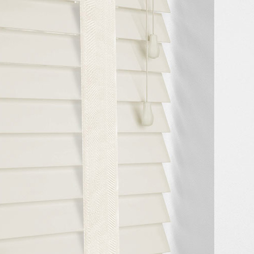Canvas & Light Cream Tape Lifestyle Wooden blinds