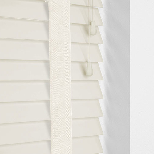 Canvas & Light Cream Tape Lifestyle Wooden blinds