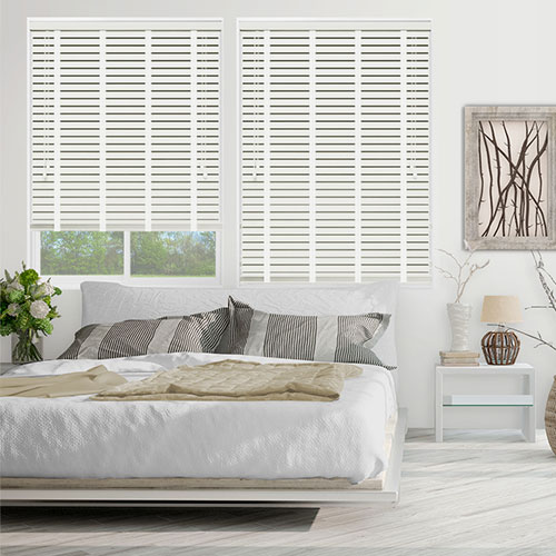 Glow White & White Tape Lifestyle Wooden blinds