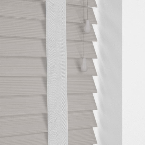 Harbour Grey & Light Grey Tape Lifestyle Wooden blinds