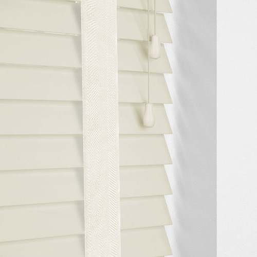 Whisper & Light Cream Tape Lifestyle Wooden blinds