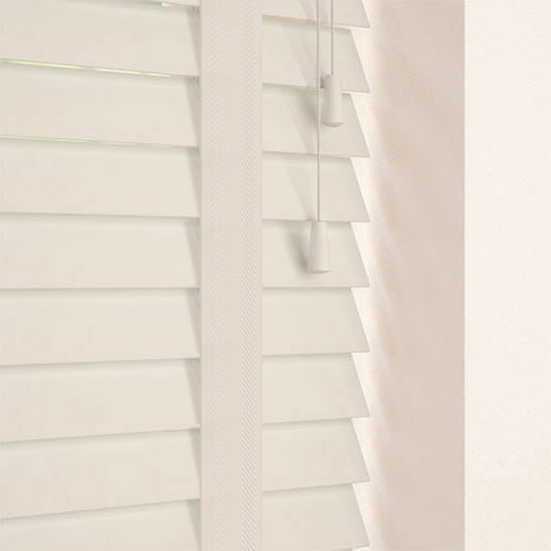 Divine 50mm Basswood & Linen Tape Lifestyle Wooden blinds