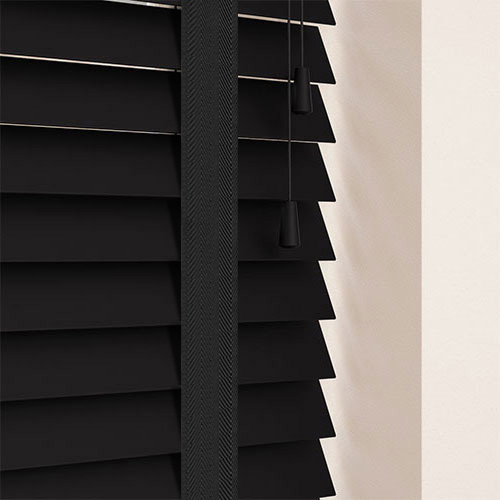 Volt 50mm Basswood & Smoke Tape Lifestyle Wooden blinds