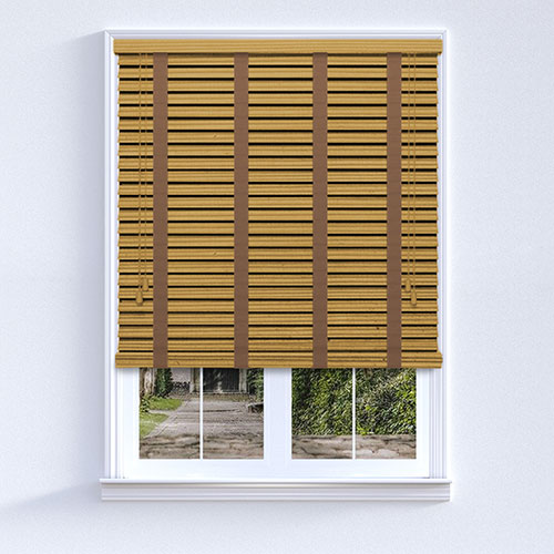 Native Oak & Tan Tape Lifestyle Wooden blinds