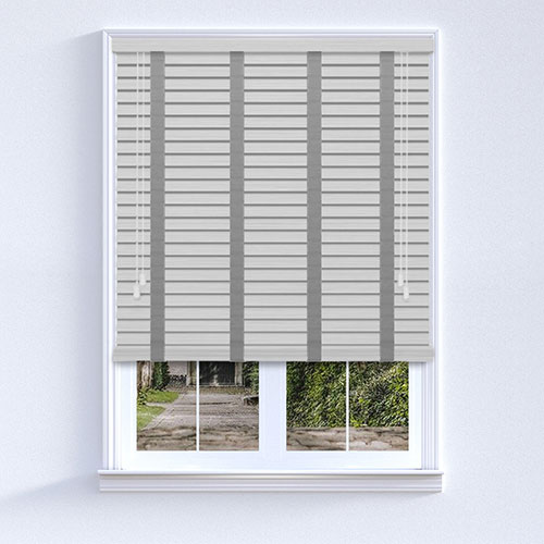 Native Off White & Grey Tape Lifestyle Wooden blinds