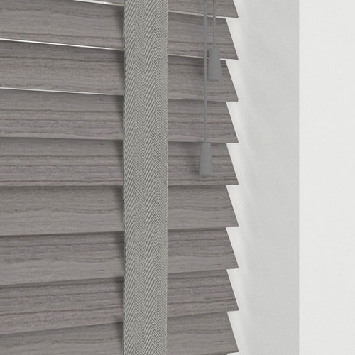 Native Soft Grey & Grey Tape Lifestyle Wooden blinds