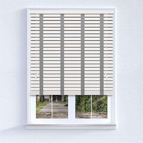 Native White & Grey Tape Lifestyle Wooden blinds