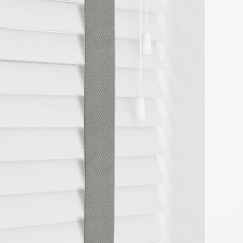 Native White & Grey Tape Lifestyle Wooden blinds