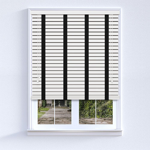 Native White & Jet Tape Lifestyle Wooden blinds