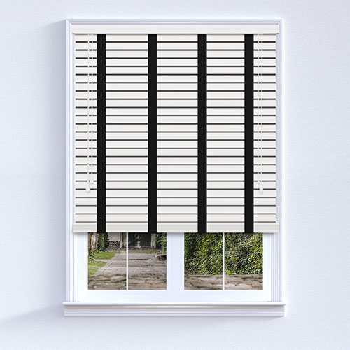 Native White & Jet Tape Lifestyle Wooden blinds