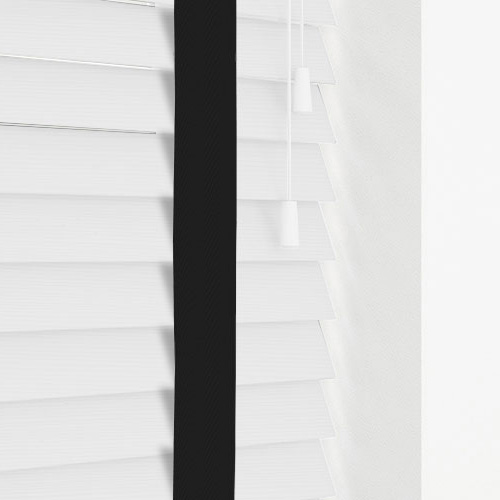 Native White & Jet Tape Lifestyle Wooden blinds